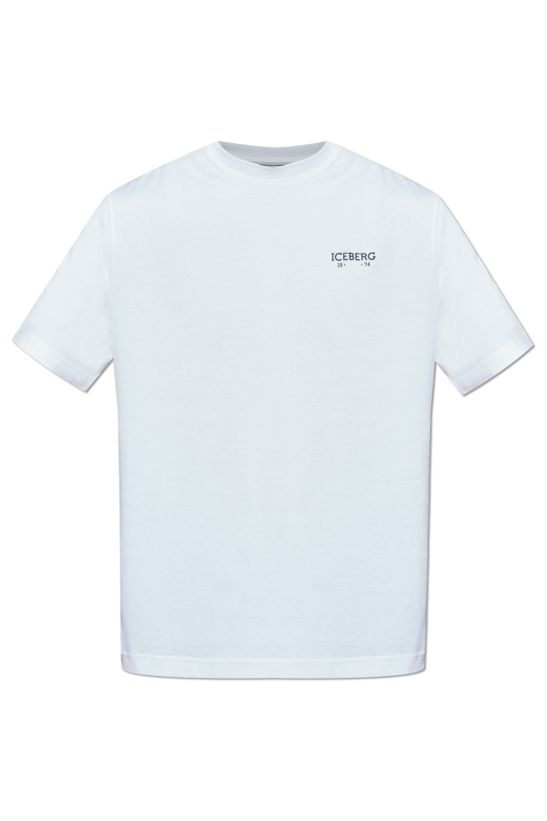 Tシャツ・カットソー ICEBERG Men T-shirt White F24A6325 1101 Trendy Iceberg T-shirts voor Heren bij Chabot.nl